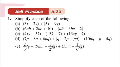 Simplifying Algebraic Expression - YouTube