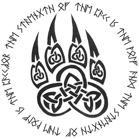 Celtic Wolf Paw Tattoo Designs