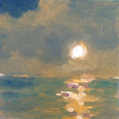 Moon Over Ocean, 2014 by Rod Norman | Ocean painting, Painting, Art inspiration