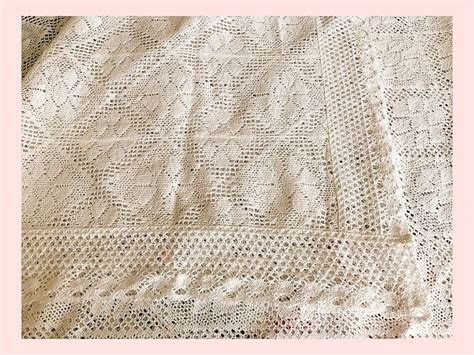 Hand Crochet Imitation Bedspread White Crochet Lace Blanket - Etsy