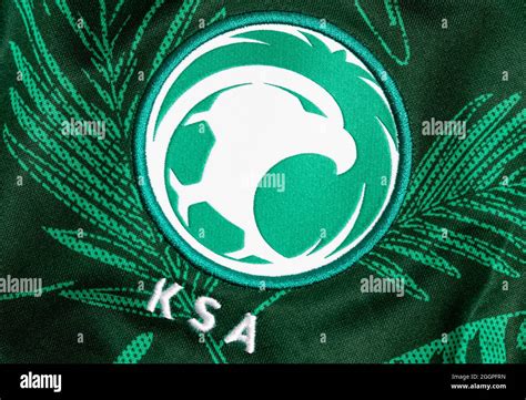 Close up of the Saudi Arabia national football team kit 2021 Stock ...