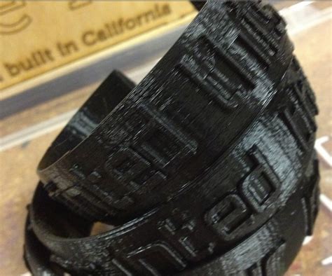 3D Printed Bracelets "I Printed This" With Raised Lettering : 6 Steps ...