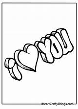 I Love You Hearts Coloring Pages sketch template