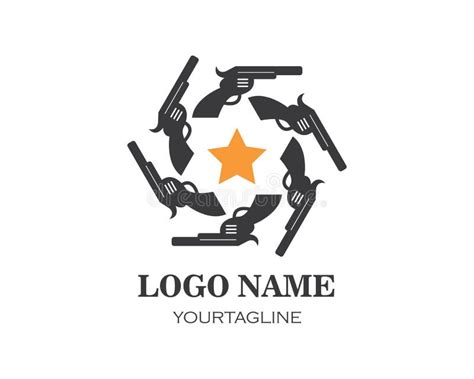 Gun Logo Icon Vector Illustration Design Stock Vector - Illustration of shot, military: 150427977