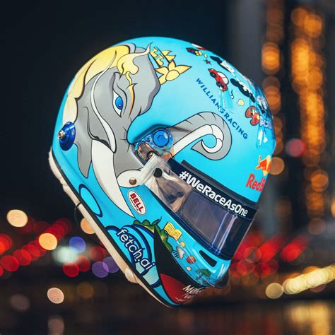 Helmet designs of Alexander Albon (Williams) from 2022 : r/f1helmet