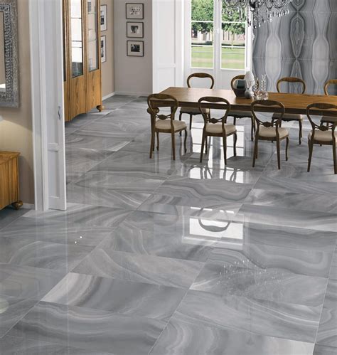 Floor tile / porcelain stoneware / high-gloss / stone look - HIGH GLOSS ...