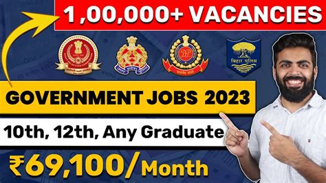 1,00,000+ GOVERNMENT JOB VACANCIES | 10th,12th, Graduate Freshers | Job ...