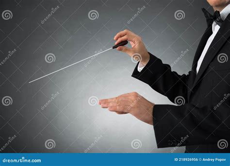 Orchestra Conductor Holding Baton Stock Photo - Image of classical ...