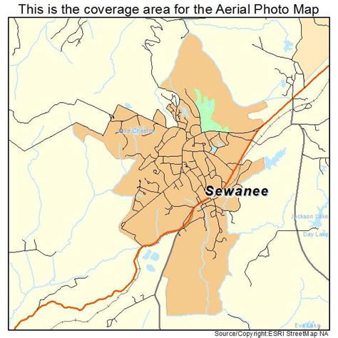 Aerial Photography Map of Sewanee, TN Tennessee