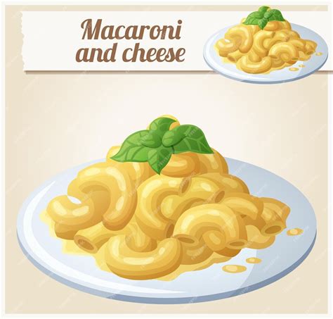 Premium Vector | Macaroni and cheese detailed vector icon