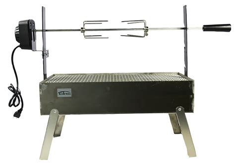 28" Stainless Steel Spit Roaster Commercial Hog Roast Machine BBQ Spit Chicken Pig Roaster ...