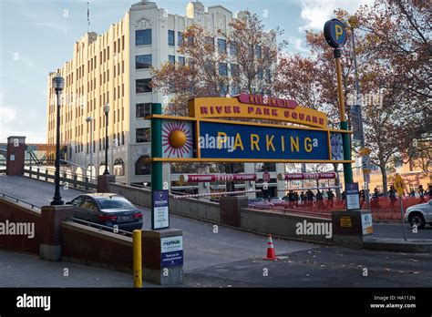 Spokane River Park Square Parking, downtown WA Stock Photo - Alamy