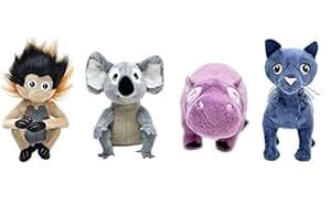Wild Kratts Wild Life 6" Plush Animal Assortment, Set of 4: Grabsey, Koala, Hipster and Shadow ...