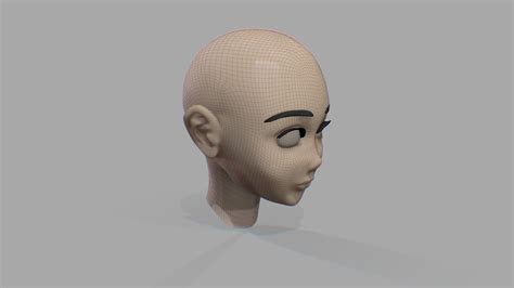 2D character head - Download Free 3D model by p3 (@papepo) [b85b3b1] - Sketchfab