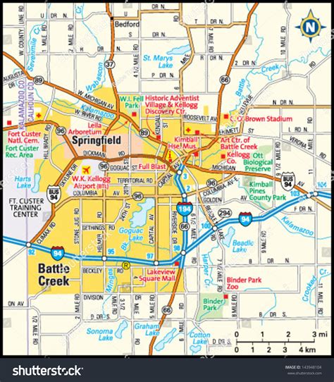 Battle Creek Michigan Map - Alvina Margalit