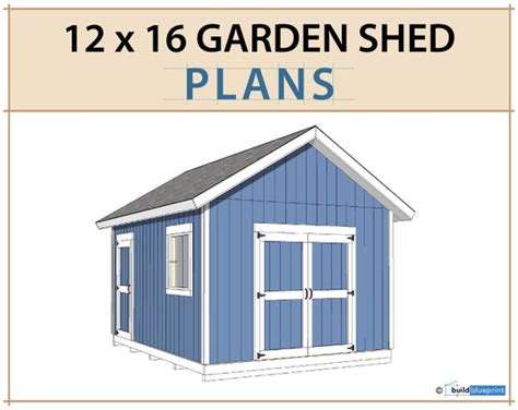 DIY Plans for 12x16 Garden Shed Large Shed Woodworking | Etsy