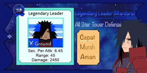 Buy Item Legendary Leader (Madara) | All Star Tower Defense (ASTD) Roblox 1563849 | itemku Malaysia