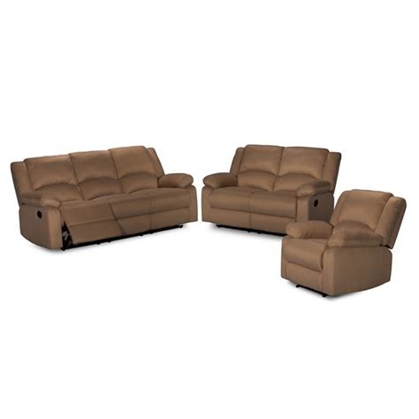 Contemporary 3-piece Microfiber Fabric Reclining Sofa Set - Free Shipping Today - Overstock.com ...