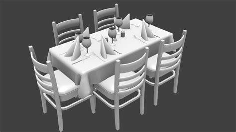 dining table set 3D Models in Restaurant 3DExport