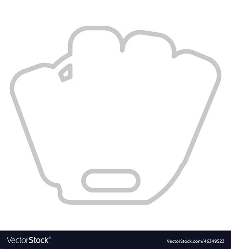 Baseball glove outline icon Royalty Free Vector Image