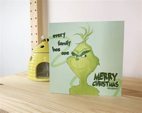 The Grinch Christmas Card Every Family Has One Funny - Etsy