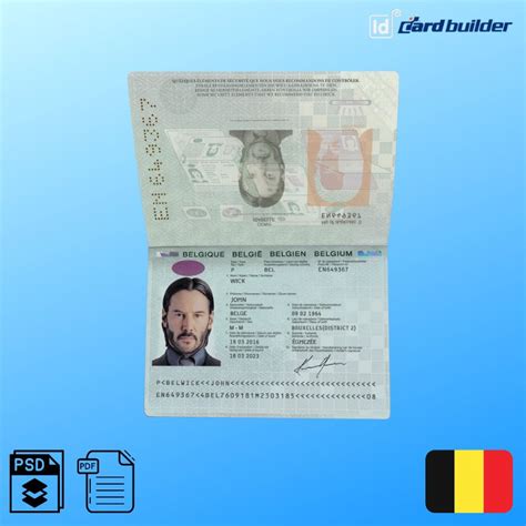 Belgium Passport Template