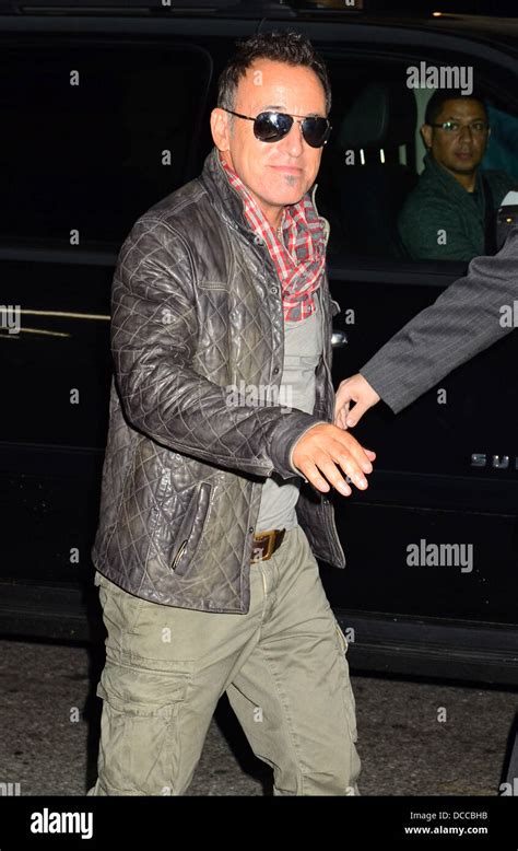 Bruce Springsteen attending Stings Birthday Rainforest Gala New York ...