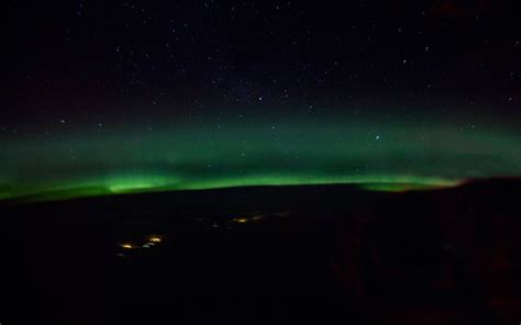 The Northern Lights - from 36,000 feet above the Shetland Islands - Travel