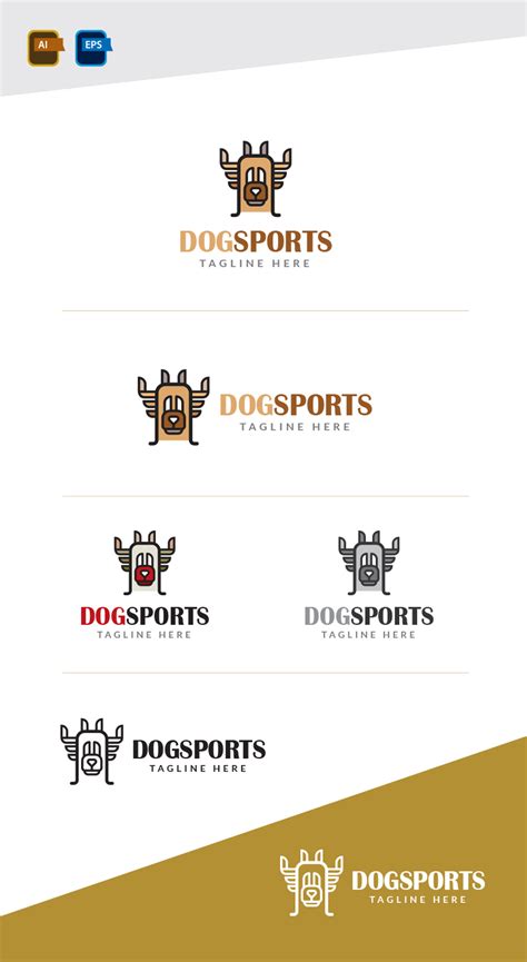 Dog Sports Logo Design Template #191669 - TemplateMonster