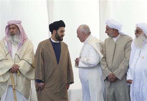 Pope Francis makes history by meeting Ayatollah al-Sistani, spiritual leader of Iraqi Shia ...