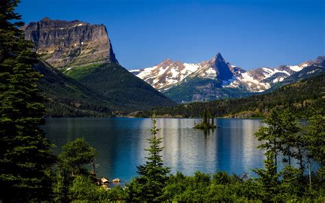 Saint Mary See, Wild Goose Island, Glacier National Park, Montana ...