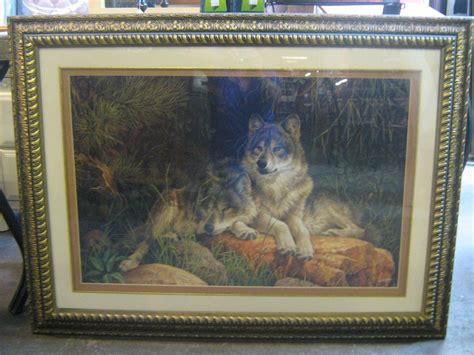 Soulmates Larry Fanning Wolf Wildlife Art Print Solid Beautiful Wood Framed | #1934375119