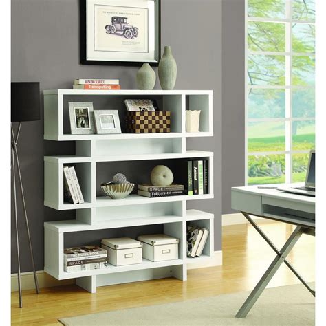 Monarch Specialties White Open Bookcase-I 2532 - The Home Depot