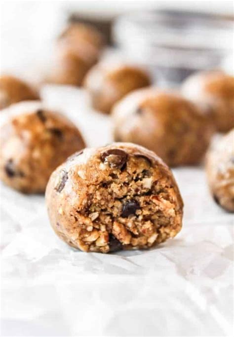 No Bake Chocolate Chip Cookie Balls - The Whole Cook