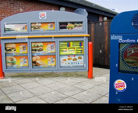 Burger King drive thru through with menu and speakerphone Stock Photo ...