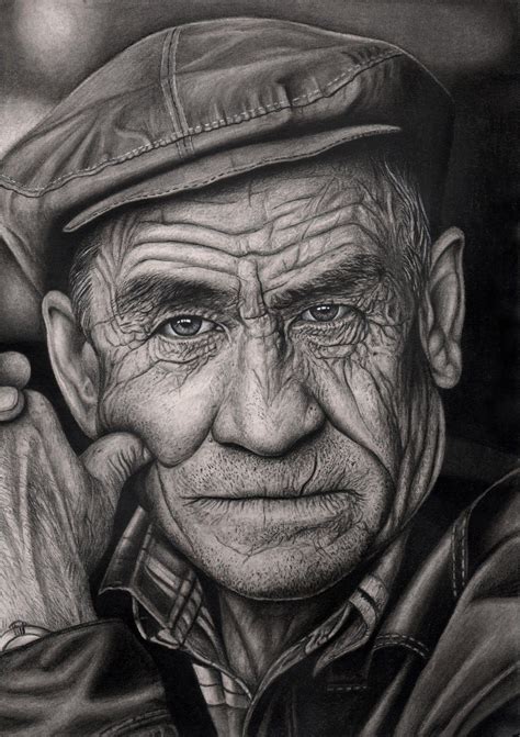 Pencil Sketch Of Old Man and Old Man' Graphite Drawingpen-Tacular ...