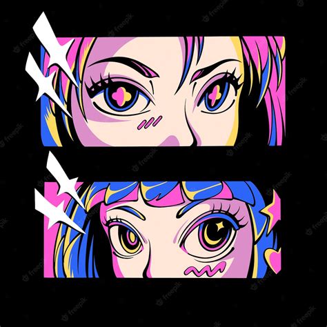 Premium Vector | Anime eyes illustration vector art