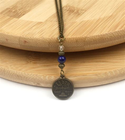 Lapis Lazuli Zodiac Necklace Libra Birthstone Necklace | Etsy