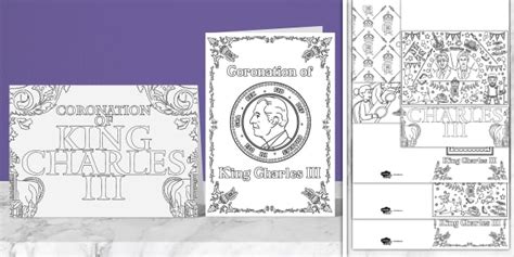 King Charles III Colouring Cards Pack | Twinkl Party