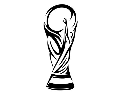 Download Fifa World Cup Trophy Symbol Mondial Champion Design Black And White Vector Abstract ...