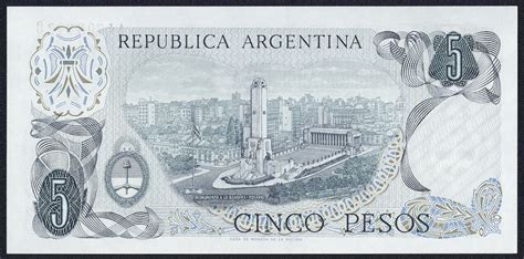 Argentina 5 Pesos banknote 1976 General Manuel Belgrano|World Banknotes & Coins Pictures | Old ...