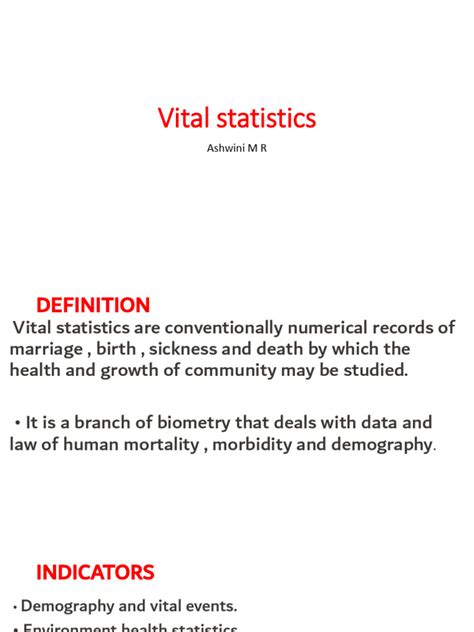 Vital statistics | PDF