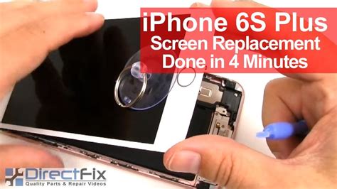 How To: iPhone 6s Plus Screen Replacement done in 4 minutes | Screen ...