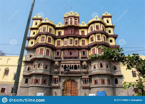 Indore City Center Historic Rajbada Palace of Holkar Rulers Front Elevation View Stock Image ...