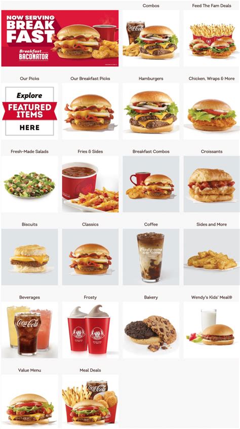 Wendy's Menu with Prices - Wendys Menu & Hours - October 2023