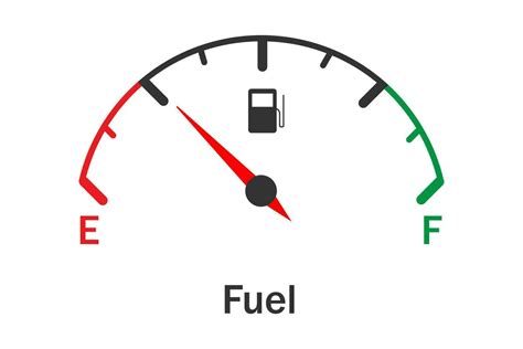 Fuel gauge icon. Meter full tank car symbol. Sign indicator dial ...