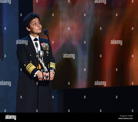 Vice Admiral Michelle Howard accepts the Chairman's Award onstage during the 44th NAACP Image ...