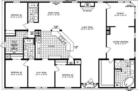 Simple Square House Plans | The TNR-7604 - Manufactured Home Floor Plan | Jacobsen Homes by d ...