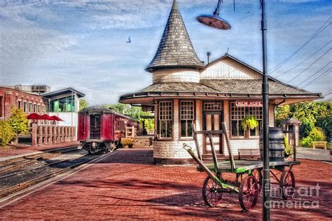 New Hope Train Station Photograph by Timothy Hacker - Fine Art America