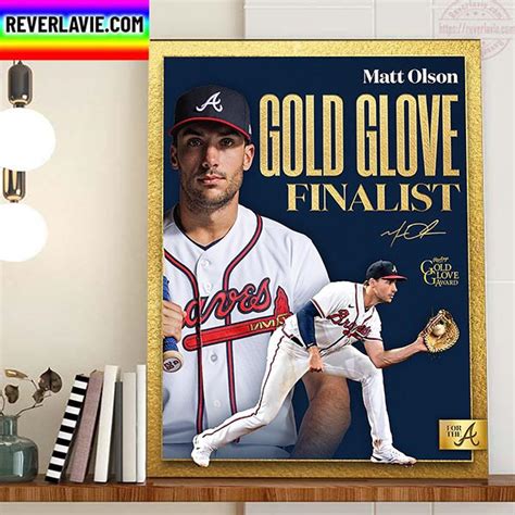 Matt Olson Being Named 2022 Gold Glove Award Finalist Home Decor Poster ...